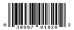 UPC barcode 038097018202