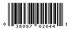 UPC barcode 038097020441