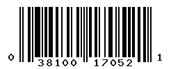 UPC barcode number 038100170521