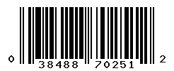 UPC barcode number 038488702512