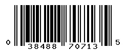 UPC barcode 038488707135
