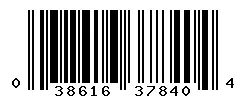 UPC 038616378404 barcode image