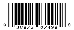 UPC barcode 038675074989