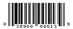 UPC barcode number 038900005139