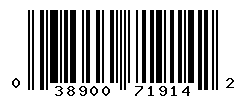 UPC barcode number 038900719142