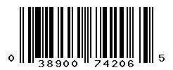 UPC barcode number 038900742065
