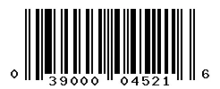 UPC 039000045216 barcode image