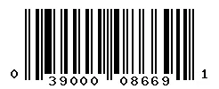 UPC barcode 039000086691