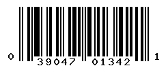 UPC barcode number 039047013421