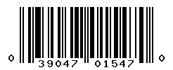 UPC barcode number 039047015470