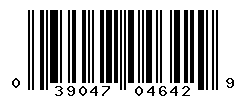 UPC barcode number 039047046429