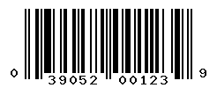 UPC barcode number 039052001239