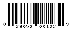 UPC barcode 039052001239