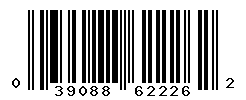 UPC barcode number 039088622262