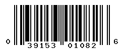 UPC barcode number 039153010826