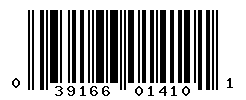 UPC barcode number 039166014101