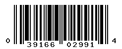 UPC barcode number 039166029914