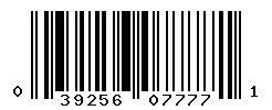 upc 039256077771 barcode image