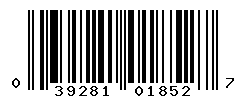 upc 039281018527 barcode image