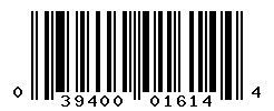 UPC barcode number 039400016144