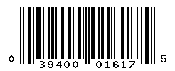 UPC barcode number 039400016175