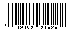 UPC barcode number 039400016281