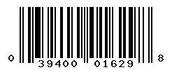 UPC barcode number 039400016298