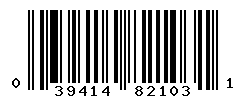 UPC barcode number 039414821031