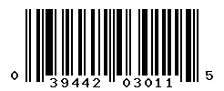 upc 039442030115 barcode image