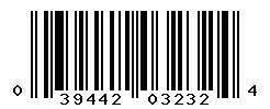 UPC barcode number 039442032324