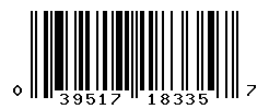 UPC barcode number 039517183357