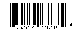UPC barcode number 039517183364
