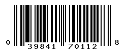 UPC barcode number 039841701128