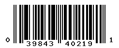 UPC barcode 039843402191