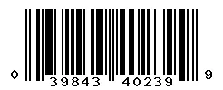 UPC 039843402399 barcode image