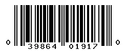 UPC barcode 039864019170