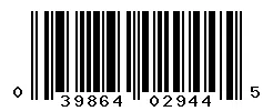 UPC barcode 039864029445