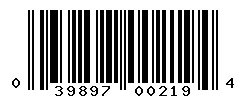 UPC barcode 039897002194