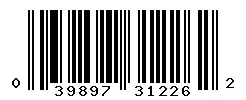 UPC 039897312262 barcode image