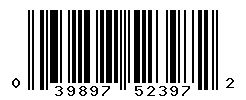 UPC barcode number 039897523972