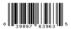 UPC barcode number 039897639635