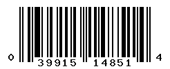 UPC barcode number 039915148514