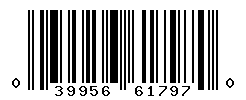UPC barcode number 039956617970