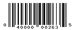 UPC barcode number 040000002635