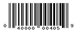 UPC barcode number 040000004059