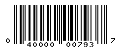 UPC barcode number 040000007937