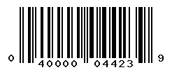 UPC barcode number 040000044239