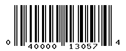 UPC barcode number 040000130574