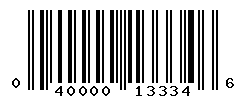 UPC barcode number 040000133346