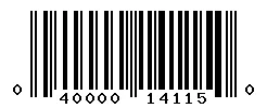 UPC barcode 040000141150